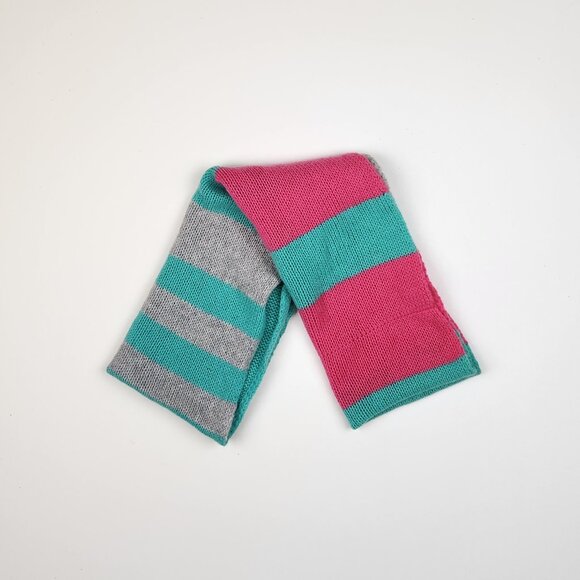 Nordstrom 100% Cashmere Colorful Striped Lightweight Knit Infinity Scarf Flawed - Picture 2 of 7